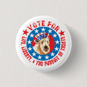 Chapa Redonda De 2,5 Cm Votar por Wheaten Terrier