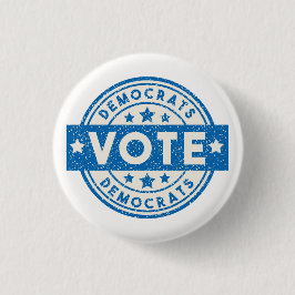 Chapa Redonda De 2,5 Cm Vote Demócrata