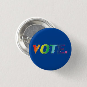 Chapa Redonda De 2,5 Cm "Vote" Orgullo colores lgbtq lgbt -
