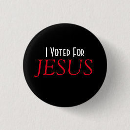 Chapa Redonda De 2,5 Cm Voté por JESÚS Cristiano