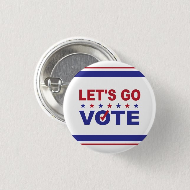 Chapa Redonda De 2,5 Cm Votemos (Anverso y reverso)