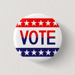 Chapa Redonda De 2,5 Cm Voto por la bandera norteamericana patriótica