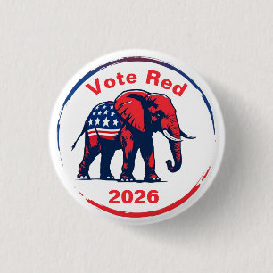 Chapa Redonda De 2,5 Cm Voto rojo 2026