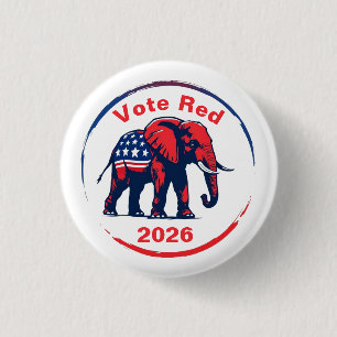 Chapa Redonda De 2,5 Cm Voto rojo 2026