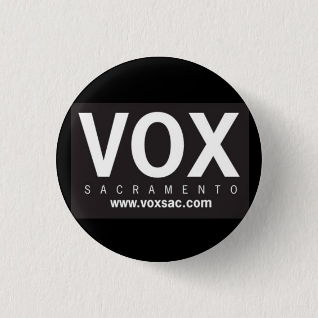 Chapa Redonda De 2,5 Cm VOX_LogoBLK_HR (Anverso)