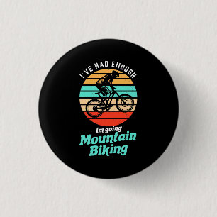 Chapa Redonda De 2,5 Cm Voy en bicicleta de montaña