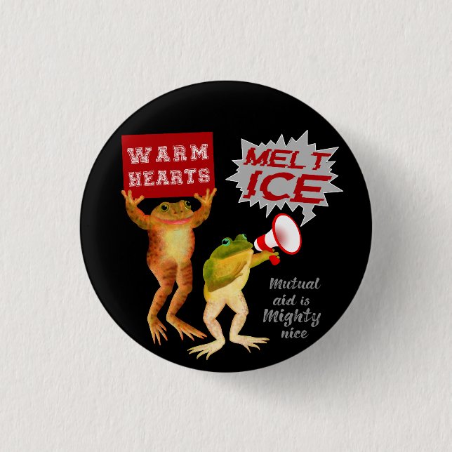 Chapa Redonda De 2,5 Cm Warm Hearts Melt Ice (Anverso)