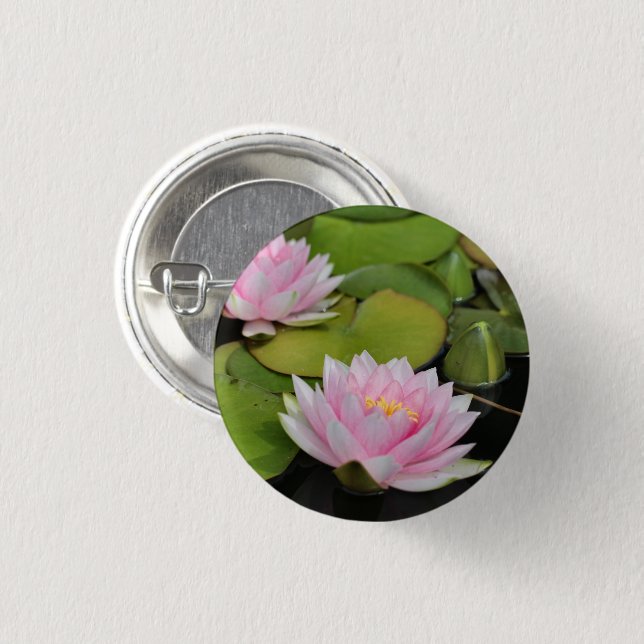 Chapa Redonda De 2,5 Cm Water Lillies (Anverso y reverso)