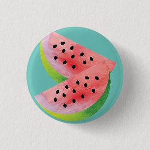 Chapa Redonda De 2,5 Cm Watermelon Slices Fruit Art