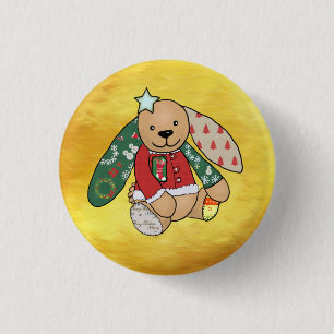 Chapa Redonda De 2,5 Cm Weihnachtshase
