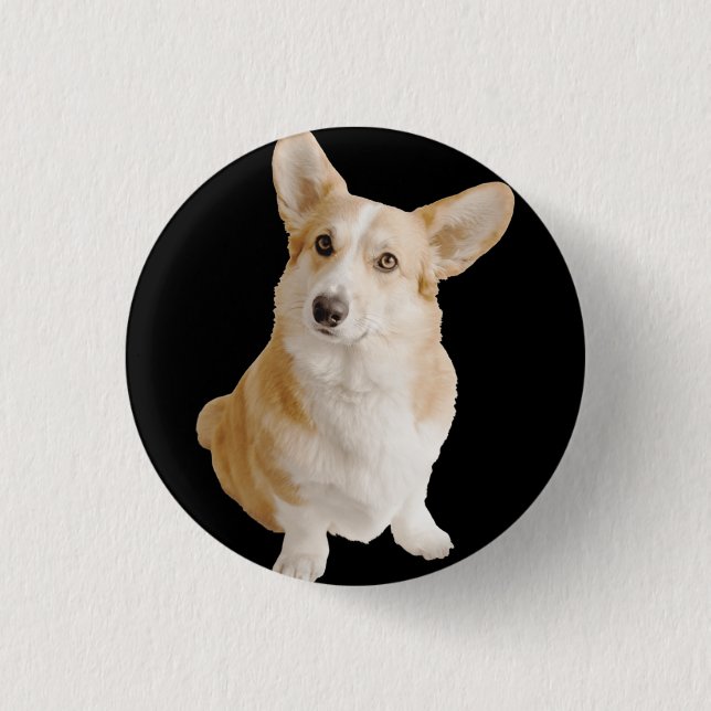 Chapa Redonda De 2,5 Cm Welsh Corgi Dog (Anverso)