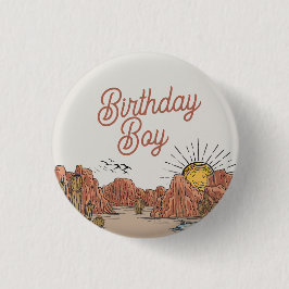 Chapa Redonda De 2,5 Cm Wild West Rodeo aventura espera a su cumpleaños