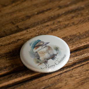 Chapa Redonda De 2,5 Cm Winter Kookaburra Deseos, personalizado