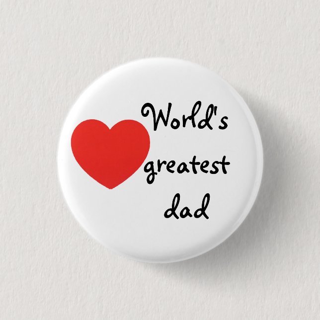 Chapa Redonda De 2,5 Cm World's greatest dad (Anverso)