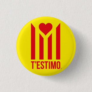 Chapa Redonda De 2,5 Cm Xapa T'estimo Catalunya®