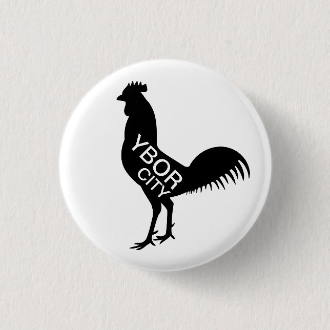 Chapa Redonda De 2,5 Cm Ybor City Rooster (Anverso)
