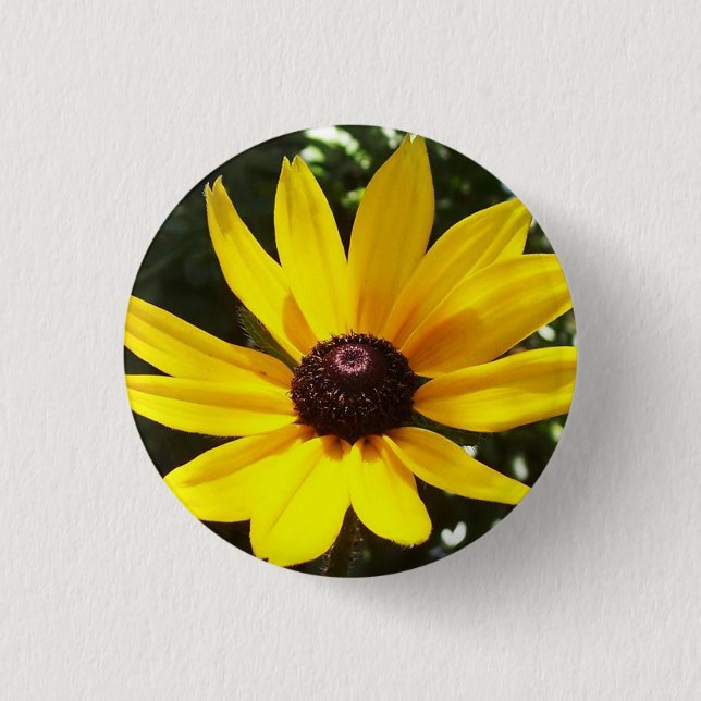 Chapa Redonda De 2,5 Cm Yellow Daisy Pin (Anverso)