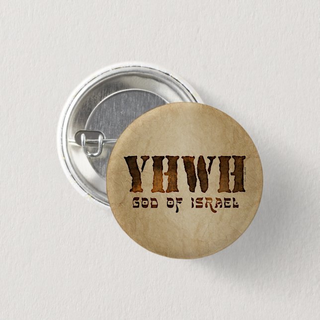 Chapa Redonda De 2,5 Cm YHWH Jehová (Anverso y reverso)