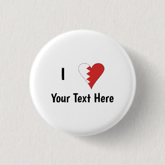 Chapa Redonda De 2,5 Cm Yo (Corazón Bandera de Bahrein Amor) Personalizado