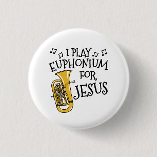 Chapa Redonda De 2,5 Cm Yo Toco Eufonio Para Jesús, Músico De Brass De La 
