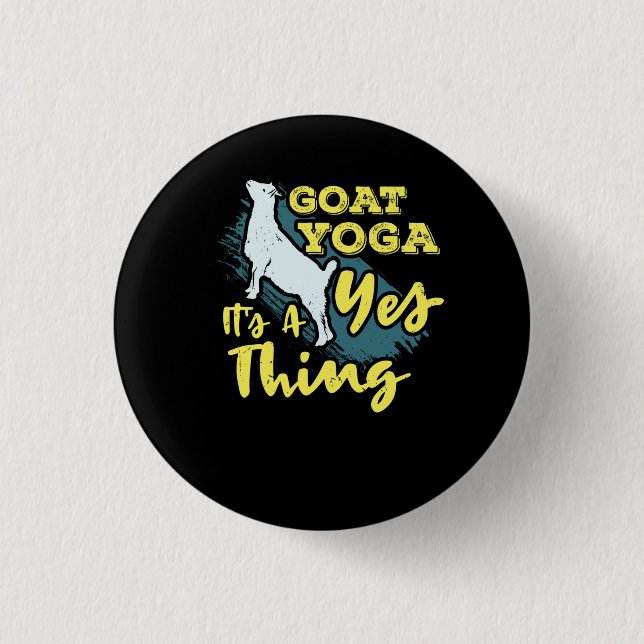 Chapa Redonda De 2,5 Cm Yoga Goat Goatyoga (Anverso)