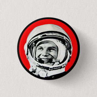 Chapa Redonda De 2,5 Cm Yuri Gagarin - héroe y cosmonauta soviéticos