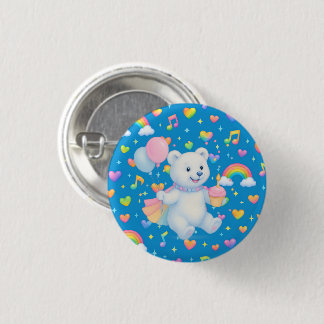 Chapa Redonda De 2,5 Cm Zarah el Oso Polar Bailarín • Botones