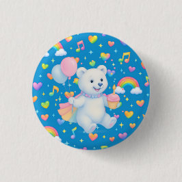 Chapa Redonda De 2,5 Cm Zarah the Dancing Polar Bear • Buttons