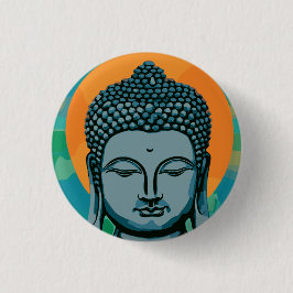 Chapa Redonda De 2,5 Cm Zen Buddha Head