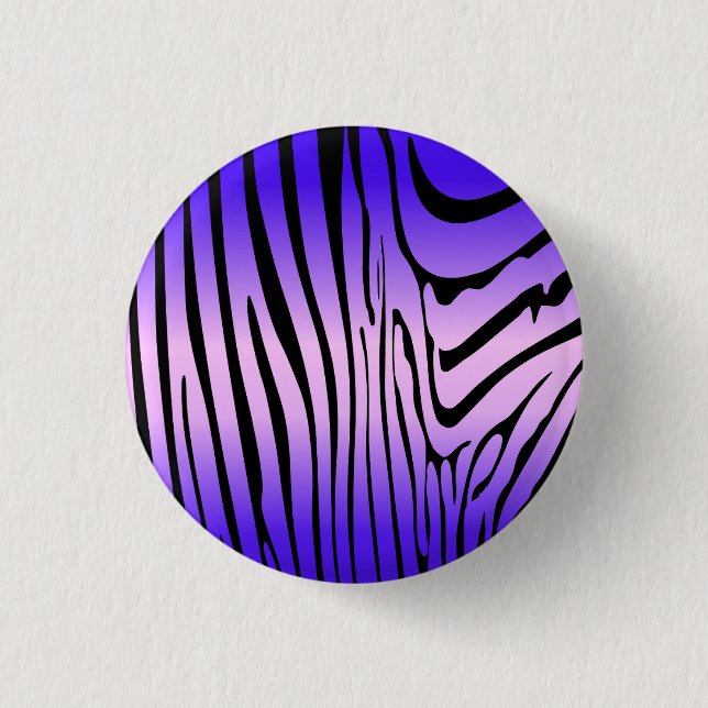 Chapa Redonda De 2,5 Cm Zesty Zebra Purple (Anverso)