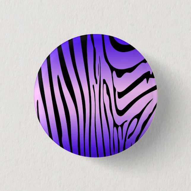 Chapa Redonda De 2,5 Cm Zesty Zebra Purple (Anverso)