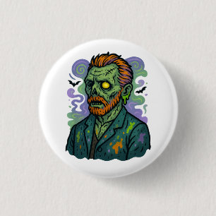 Chapa Redonda De 2,5 Cm Zombie Van Gogh - Parodia de historietas Personali