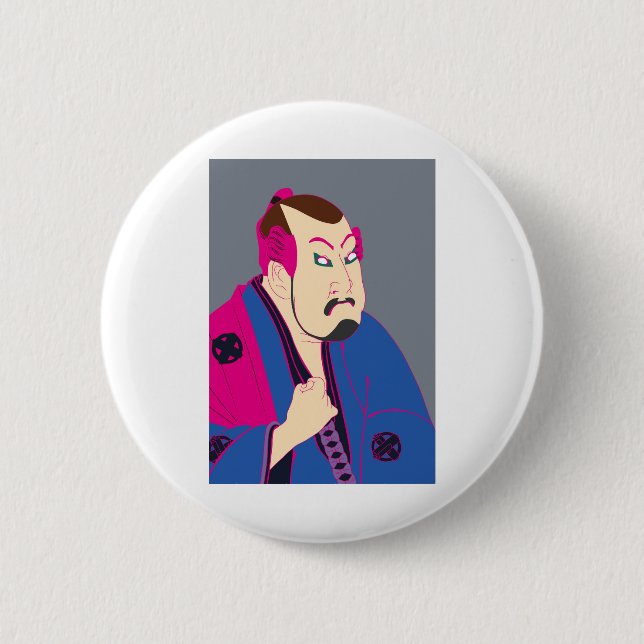 CHAPA REDONDA DE 5 CM カラフル浮世絵 (Anverso)