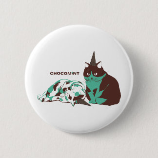 CHAPA REDONDA DE 5 CM チョコミント_ねこ