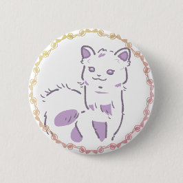 CHAPA REDONDA DE 5 CM パステル紫＆グラデーションリボンの愛らしいアルパカデザイン  