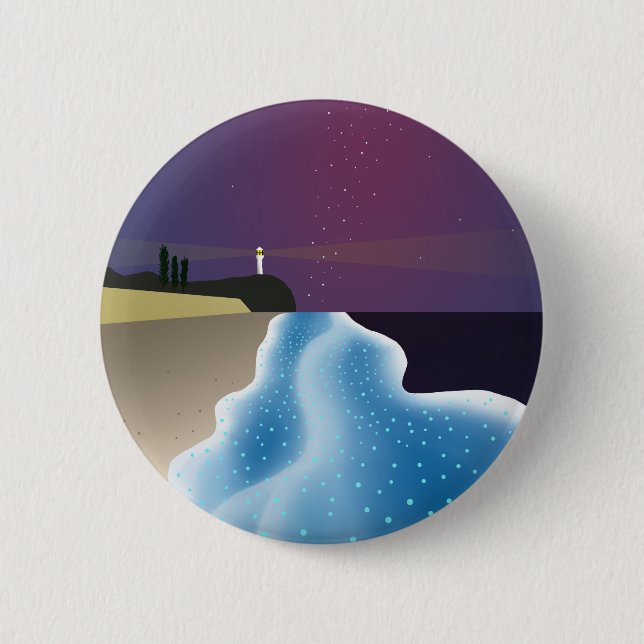 CHAPA REDONDA DE 5 CM 夜光虫 (ブルーバージョン) (Anverso)