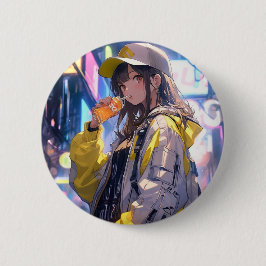 Chapa Redonda De 5 Cm 東京娘アイコン/Tokyo Gorl icon Badge | 東京娘 GenerativeAI