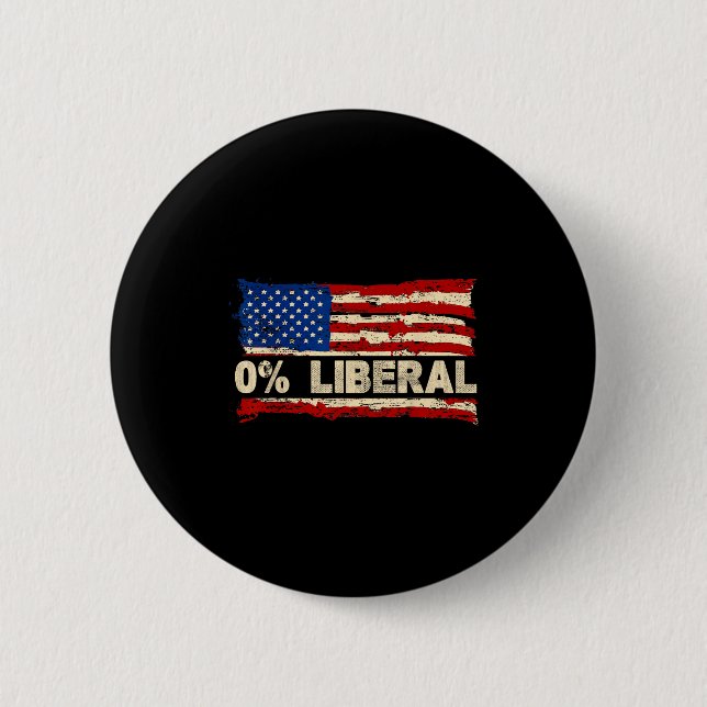 Chapa Redonda De 5 Cm 0% Liberal Zero Percent Liberal Republican Flag  (Anverso)
