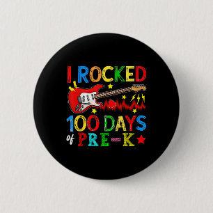 Chapa Redonda De 5 Cm 100º Día De Prek 100 Días Escuela B Guitarra Lover