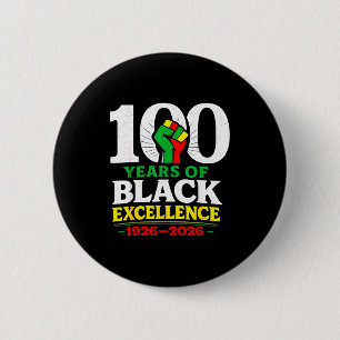 Chapa Redonda De 5 Cm 100 años de excelencia negra Centenario Mes de la 