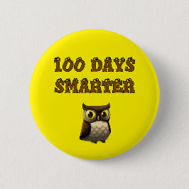 Chapa Redonda De 5 Cm 100 Days Smarter Owl – 100th Day of School