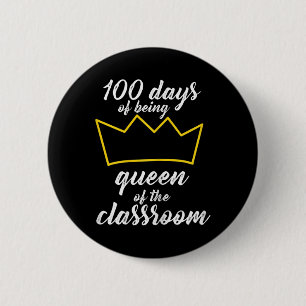 Chapa Redonda De 5 Cm 100° Día de Diseño Escolar para profesores y estud