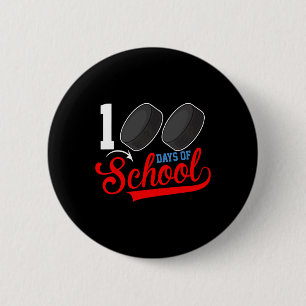 Chapa Redonda De 5 Cm 100° Día De Hockey Escolar 100 Días De Deporte Esc