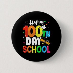 Chapa Redonda De 5 Cm 100° Día De La Escuela 100 Días De La Escuela