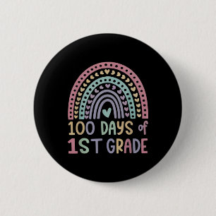 Chapa Redonda De 5 Cm 100° Día De La Escuela 1° Grado 100 Días Más Intel