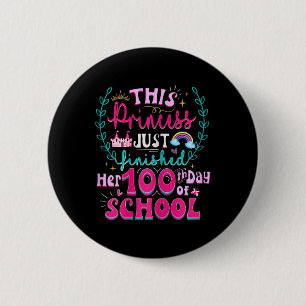 Chapa Redonda De 5 Cm 100° Día De La Princesa Escolar Cute Niños Chicas