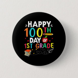 Chapa Redonda De 5 Cm 100° Día del Primer Grado 100 Días de Maestría Esc