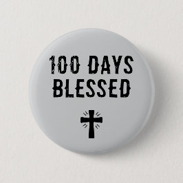 Chapa Redonda De 5 Cm 100 Días Benditos - 100º Día de la Escuela Cristia