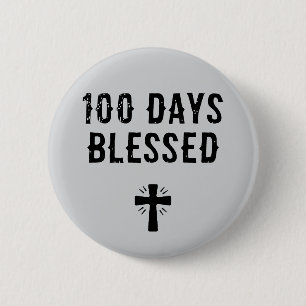 Chapa Redonda De 5 Cm 100 Días Benditos - 100º Día de la Escuela Cristia