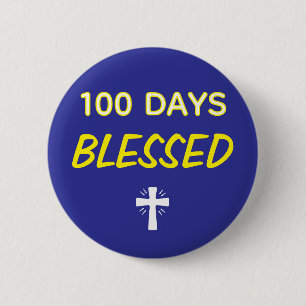 Chapa Redonda De 5 Cm 100 Días Benditos - Escuela Cristiana 100º Día de 